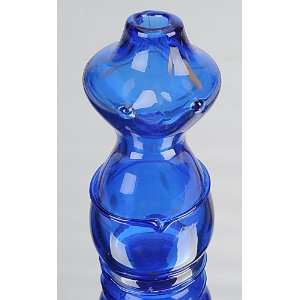 Murano Design Hand Blown Glass Art   Royal Blue Body Figure Love Vase