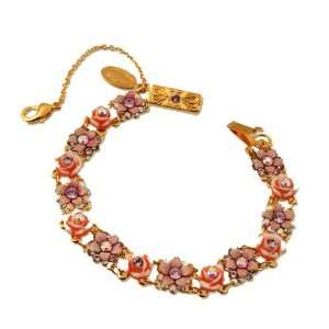 Amazing 24 Karat Gold Plated Bracelet by Michal Negrin Designed with 
