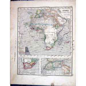   Von SydowS Schul Atlas 1870 Map Africa Afrika Cape Town Atlas Fezzan