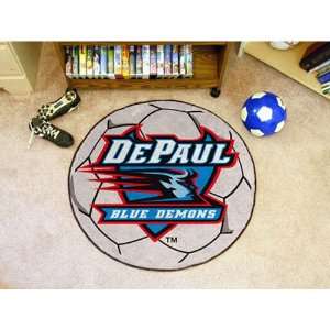  BSS   DePaul Blue Demons NCAA Soccer Ball Round Floor Mat 