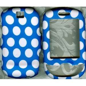 Blue Polka Dot Samsung Smiley T359 Hard phone cover case Cell Phones 
