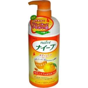  Kracie (ex Kanebo) Naive Yuzu & Honey Body Wash   650ml 