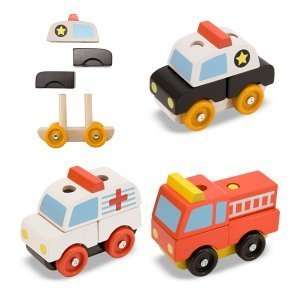    Melissa & Doug 3075 Stacking Emergency Vehicle Toys & Games