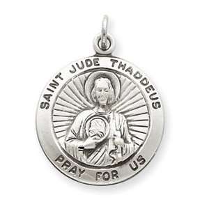  Sterling Silver St. Jude Thaddeus Medal QC3603 Jewelry