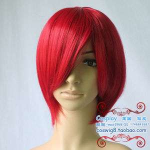 BFI016 red short straight cosplay full wig  