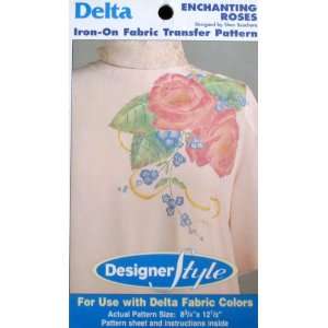 Delta Designer Style Iron on Fabric Transfer Pattern Enchanting Roses