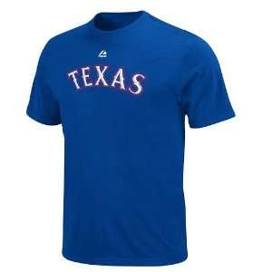  Majestic Texas Rangers Official Wordmark Tee   Big and 