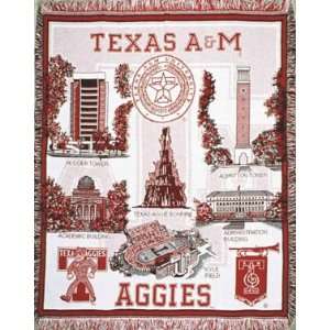  Simply Homes Texas A&M Aggies 50x60 Afghan Throw Blanket 