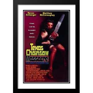 com The Texas Chainsaw Massacre 32x45 Framed and Double Matted Movie 
