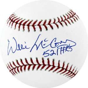  Willie McCovey Autographed Baseball with 521 HRs 