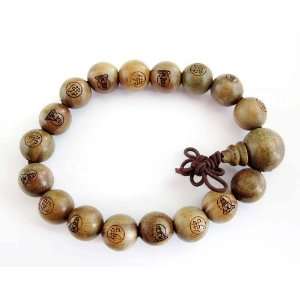   Green Sandalwood Beads Buddhist Prayer Wrist Mala Bracelet Jewelry