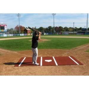 ProMounds 12 X 6 Baseball Batting Mat Pro (with Lines)   CLAY Turf 