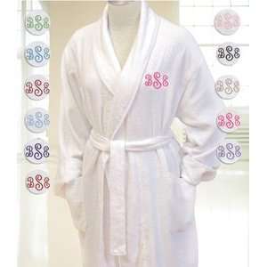 Personalized White Trimmed Terry Cloth Spa Robe 