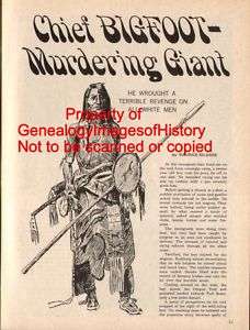 Chief Bigfoot Of The Piute Indians of Oregon +Genealogy  