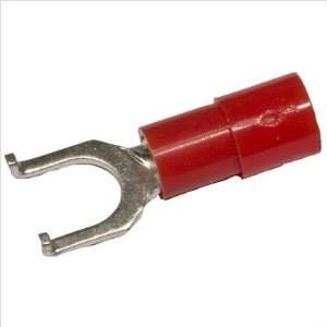Nylon Insulated Flange Spade Terminals in Red with 22   16 Wire and 