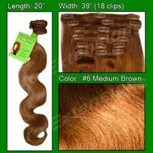  #6 Medium Brown   20 inch Body Wave   925597 Beauty