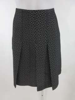 CLUB MONACO Black Gray Geometric Print Skirt Sz 10  