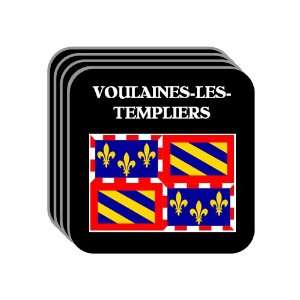   Burgundy)   VOULAINES LES TEMPLIERS Set of 4 Mini Mousepad Coasters