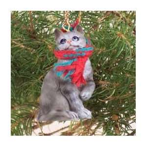  Silver Tabby Cat Ornament