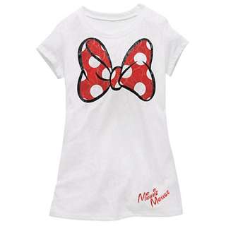 NWT~ BURNOUT BOW MINNIE MOUSE TEE FOR GIRLS~M 7/8  
