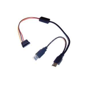 USB Y Cable Converts 5V to 3.3V to a 15 pin SATA Female 