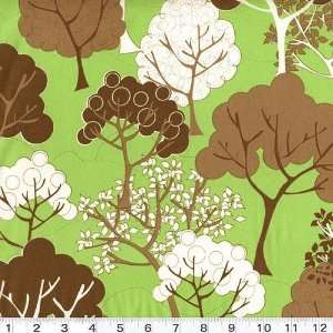  45 Wide Hot Couturier Cotton Lawn Trees Lime Fabric By 