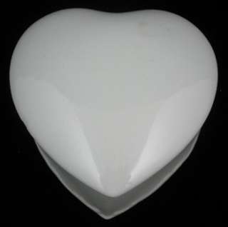 White Porcelain Heart Box Renaldys Fine China Japan Painting Blank 
