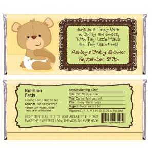   Teddy Bear   Personalized Candy Bar Wrapper Baby Shower Favors Baby