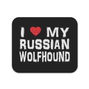  I Love My Russian Wolfhound Mousepad Mouse Pad