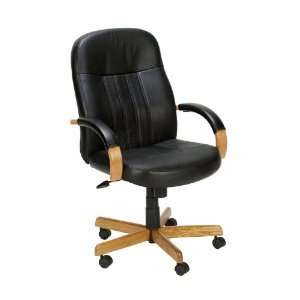 Boss Hi Back Executive Chair With Cherry Finish Executive Seating 