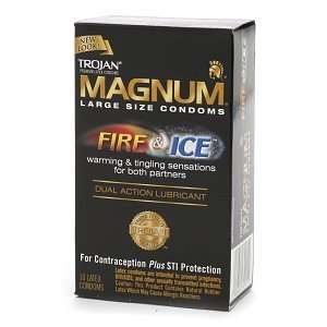  Trojan Magnum Fire & Ice Latex Condoms 10 ct (Quantity of 
