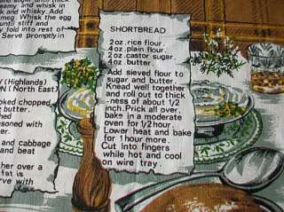 Causeway Linen Kitchen Towel Scottish Recipes 29x181/2  