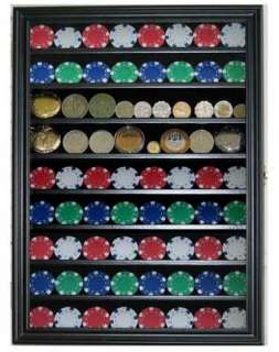   Antique Coin, Bullion, Coin Display Case with glass door, Solid Wood