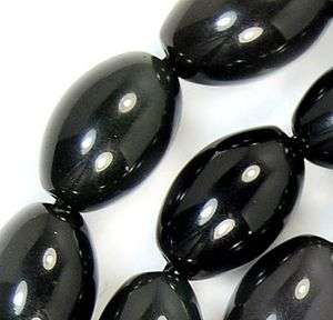 8x12mm Natural Black Obsidian Barrel Beads 15.5  