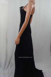 Robert Rodriguez Flower Shoulder Gown Dress NEW NWT $595 8 Black maxi 