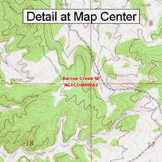  USGS Topographic Quadrangle Map   Barcus Creek SE 