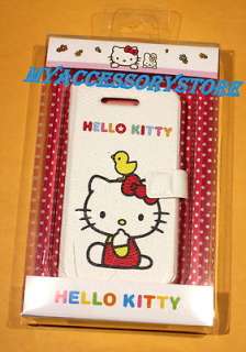 For Apple iPhone 4 4S Hello Kitty OEM Sanrio Book Type Leather Phone 