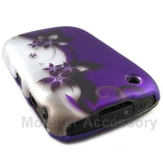 Purple Flowers Hard Case Cover Blackberry Curve 3G 9300  