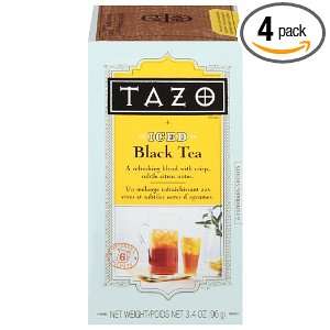Tazo Iced Black Tea (3.4 Ounce), 6 Count Tea Bags (Pack of 4)  