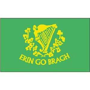  Irish Erin Go Bragh Flag 2ft x 3ft Patio, Lawn & Garden