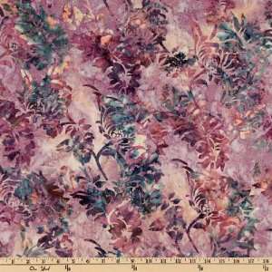 44 Wide Chop Chop Batik Floral Raspberry Fabric By The 