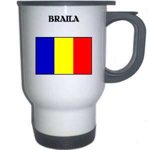  Romania   BRAILA White Stainless Steel Mug Everything 