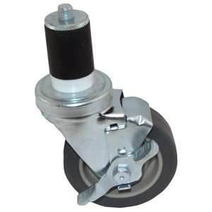 Grey 1 1/2 Expansion Stem Caster with Brake   240 Load Capacity (26 