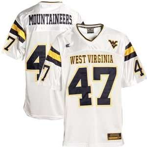  West Virginia Mountaineers #47 White Shot Gun Football 