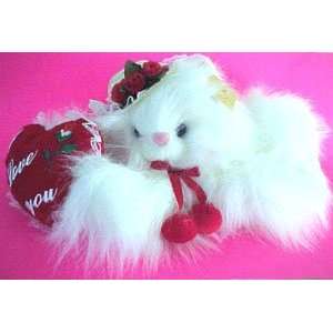   VALENTINE Musical Plush KITTY CAT  W/Hat & plush heart Toys & Games
