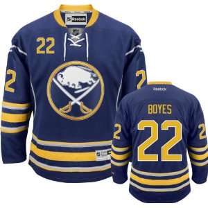  Brad Boyes Jersey Reebok Blue #22 Buffalo Sabres Premier 