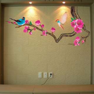 Ume Flowering Tree Adhesive Removable Wall Decor Accents Stickers 
