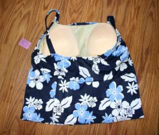   FLORAL TANKINI SWIMSHORTS BATHING SUIT 24W 24 2X JUST MY SIZE  