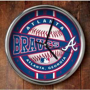  Atlanta Braves Chrome Clock 