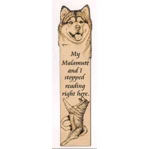  Malamute Laser Engraved Dog Bookmark